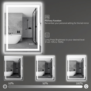 Cổ phiếu trong chúng tôi 24 Wát 32H inch defogger LED thắp sáng thông minh phòng tắm tắm tường gương với ánh sáng cho biệt thự khách sạn dự án - Product Image 5