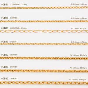 Japón OEM Pt 18K 14K 10K Joyería de moda Cable Pure 10K Collar de cadena de oro sólido - Product Image 6