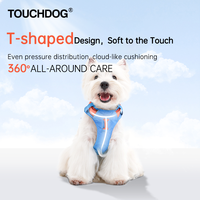 Harnais pour chien Touchdog, durable, réglable, léger, imperméable, en polyester, rembourré 3D respirant, anti-traction, gilet réfléchissant pour animaux de compagnie
