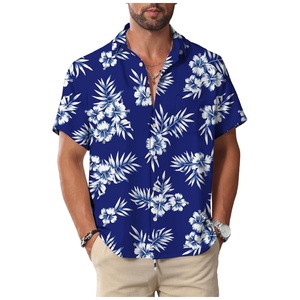 เสื้อเชิ้ตลำลองแขนสั้นติดกระดุมสำหรับผู้ชายเสื้อเชิ้ตลำลองสไตล์ฮาวายสำหรับฤดูร้อน - Product Image 1