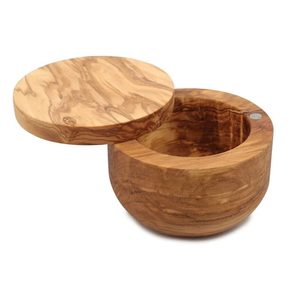 Boîte à épices et sel en bois d'olivier écologique Natural House, boîte à sel avec couvercle amovible, passe au lave-vaisselle, cadeau - Product Image 2