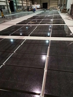 Dalle de granit noir galaxie naturel - Pierre polie durable et écologique pour comptoirs de cuisine et salle de bain, décoration intérieure/extérieure