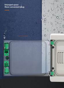 Boîtier de distribution électrique étanche CE IP66 pour intérieur, 63A, 4-72 voies, en plastique, à raccordement rapide - Product Image 2