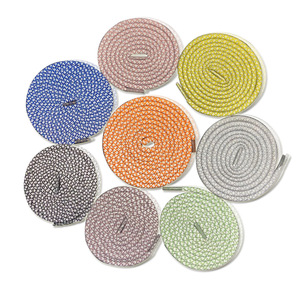 Lacets ronds personnalisés en polyester élastique de 4 mm, cordon réfléchissant pour chaussures de sport et bottes - Product Image 4
