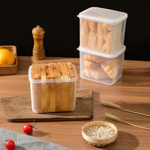 Récipient de stockage de pain moderne transparent à double couche, grande boîte à pain empilable pour comptoir de cuisine à usage alimentaire - Product Image 5