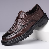 Chaussures habillées britanniques à lacets pour hommes, prêtes à être expédiées, motif printanier, deux couleurs en stock, petites commandes acceptées, livraison rapide