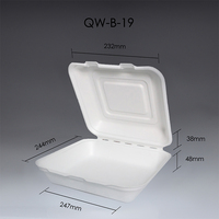 Ustensiles de table en papier biodégradables, emballage de bagag, à désosser, boîte en papier, conteneurs alimentaires, 9.5 ", 50 pièces