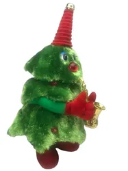 2023圣诞电动毛绒玩具唱歌跳舞圣诞树派对电动玩具批发 - Product Image 2