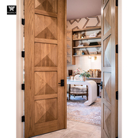 Portes intérieures en bois de style français pour maisons, design en forme de pain, porte à battants avec kit de quincaillerie pour cuisine, chambre et salon