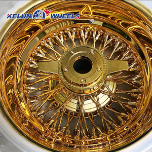 Roue à rayons Zenith, 72 rayons disponibles, entièrement dorée/entièrement chromée, triple doré. - Product Image 4