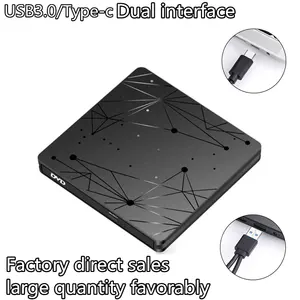 Best Selling Tipo-C Laptop Slim CD Drive USB 3.0 Leitor de DVD Externo Portátil Win 11mac DVD rw Recorder Disc Reader