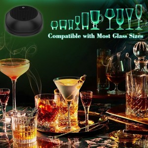 Fumoir électrique rechargeable avec copeaux de bois fruités, idéal pour la préparation de whisky, de vin rouge et de cocktails - Product Image 2