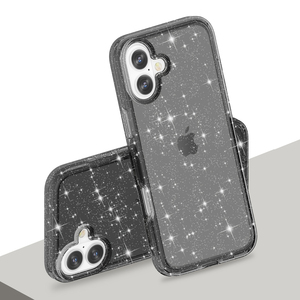 Funda de teléfono con purpurina acrílica ostentosa de lujo para iPhone 16 15 Pro Max 14-Clear a prueba de golpes TPU PC Cover Girly New Release - Product Image 3