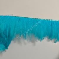 Frange de plumes de coq teintes à la main en gros pour costumes de carnaval, accessoires vestimentaires de fête et de vacances