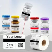 Échantillons Gratuits de Bouteilles en Verre 3ml 5ml 10ml, Étiquettes d'Emballage pour Flacons, Étiquettes de Peptides