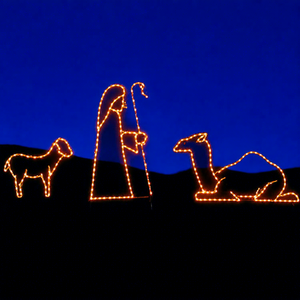 Outdoor <b>LED</b> Bethlehem Nativity Scene Light Decoration for Street Plaza and Seasonal Christmas Projects - Product Image 1