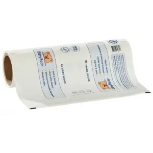 Custom printed food flexible packaging plastic bubble tea up sealing rollstock film