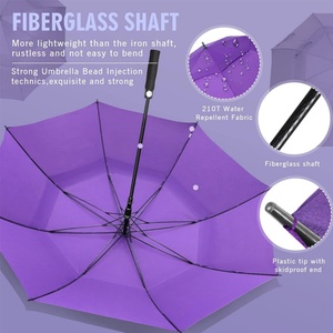 Durable Purple Double Layer Golf <b>Umbrellas</b> Custom Golf <b>Umbrellas</b> Vented <b>Umbrella</b> for Event Use or Gift - Product Image 6