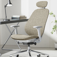 WESOME Fabricant ergonomique Repose-pieds en maille Design Confort Designer Accoudoir Chaise de bureau à domicile avec roues noires