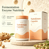 Capsules d'enzyme Nattokinase OEM - Haute puissance 2000 FU, sans OGM et sans gluten, 30 unités, étiquette personnalisée