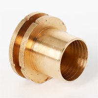 H62 Brass Slot Flange Bushing With Internal Thread CNC Turn Anti Corrosion Leak Proof Custom Fluid Pipeline Connector Fitting