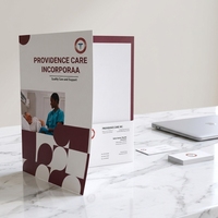 Porte-cartes de visite pliable de marque, couleur unie, double poche, en carton, pour présentations aux clients