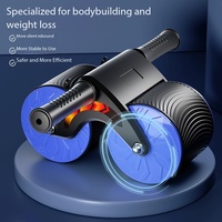 Rouleau Abdominal Silencieux à Rebond Automatique pour Exercices Abdominaux à Domicile, Équipement de Fitness pour Hommes et Femmes