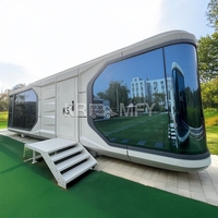 Maison conteneur contemporaine étanche prête à être expédiée, structure en acier détachable, mini-maisons capsules à vendre