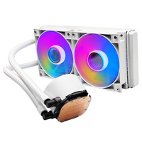 Enfriador de Cpu líquido Aio Manmu de 240mm, radiador de CPU líquido integrado, controlador PWM, Enfriador de agua con tubo de neón para PC