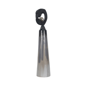 Vaso da terra alto in vetro, moderno e decorativo, per centrotavola da soggiorno, elegante complemento d'arredo. - Product Image 2