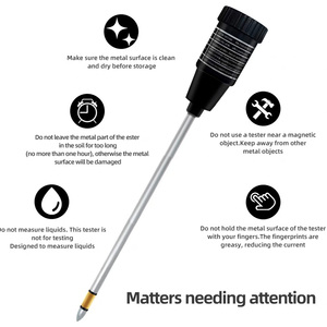 Instrument de détection de la qualité du sol de haute précision, adapté à la culture des semis agricoles, à la plantation en verger, à la mesure de l'humidité, de l'acidité et du pH - Product Image 3