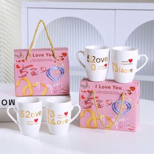 Juego de Regalo Personalizado para Días Festivos, San Valentín, Aniversario de Bodas, Taza de Viaje Nórdica para Parejas, Taza de Cerámica, Caja de Regalo para Propuesta de Dama de Honor - Product Image 1