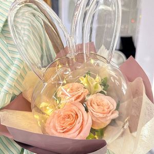 กล่องอะคริลิคใสสำหรับใส่ดอกไม้ กล่องพลาสติกสำหรับห่อดอกไม้ ขายส่ง - Product Image 2