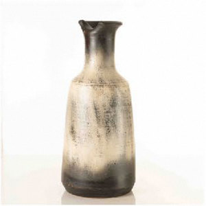 Handmade <b>Ceramic</b> <b>Vase</b> Cylindrical Shape Black and Cream Glaze Decorative Home Accent Piece - Product Image 6