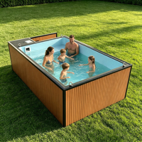 Piscine préfabriquée à installation rapide, piscine modulaire de luxe hors sol pour le plaisir familial dans la cour