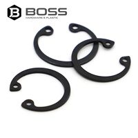 10-50pcs M8~M50 Split Industrial C Clips Snap Retaining Ring Black Zinc Carbon Steel Internal Shaft Circlip