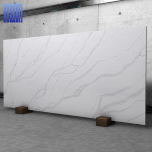 Venta al por mayor piedra artificial 0% cuarzo sílice 3200mm x 1600mm 20mm 30mm piedra de cuarzo Calacatta para encimera de cocina - Product Image 3