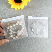 Pochettes à bijoux Ziplock noir transparent en plastique Pvc avec impression de logo personnalisé petit sac à bijoux en PVC avec fermeture éclair en plastique
