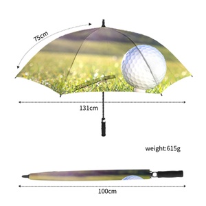 Large Coverage Eco-Friendly Straight <b>Umbrella</b> with Pongee Material for Golfing Resort Hotel Guests & Outdoor Adventures - Product Image 1