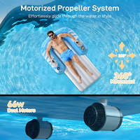 Nouveau matelas flottant électrique gonflable de luxe pour adultes avec dossier inclinable et moteur à hélice à 360 degrés