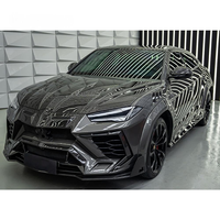 Cubierta de Motor de Fibra de Carbono Negro Brillante Compatible con Lamborghini Urus M, Parachoques Delantero