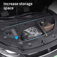 Boîte de rangement pour coffre avant de voiture LHD, organisateur de coffre avant de haute qualité, accessoires intérieurs pour Byd Yuan up Atto 2 2025, noir PP