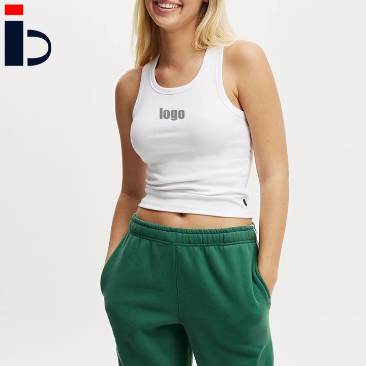 Custom OEM Workout Gym Neck Fitness Rib Yoga Tennis Tank Top for Women