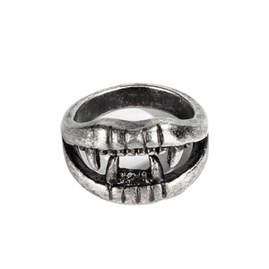 Craft Wolf Vampire Men Acero inoxidable antiguo plateado estilo chino calavera anillo <span class=keywords><strong>de</strong></span> racimo para la fabricación <span class=keywords><strong>de</strong></span> joyas DIY - Product Image 1