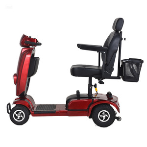 Scooter électrique quatre roues 24V 20Ah avec batterie au plomb-acide, en alliage d'aluminium rouge, pour personnes âgées, utilisation dans les parcs et les centres commerciaux - Product Image 2