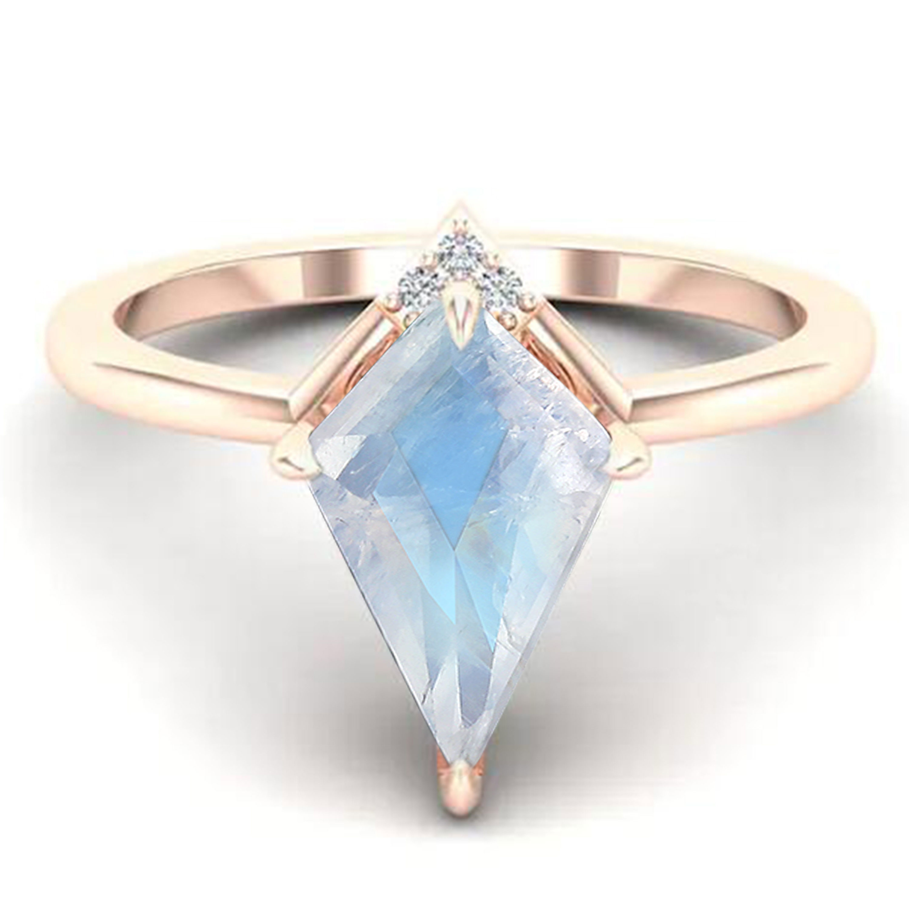 Natural  Moonstone-Rose gold