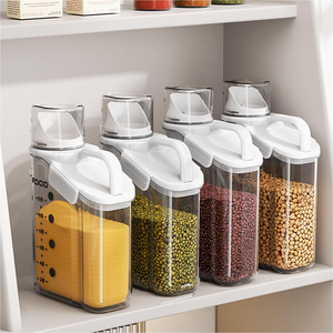 2L 2.8L PP Modern Multifunction Food <b>Storage</b> <b>Container</b> Kitchen Organizer Sealed Jar Grain Tank Rice Barrel Cereal Dispenser - Product Image 1