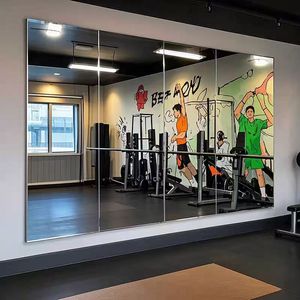 אריחי מראה אקרילי דבק עצמי קיר קליל מדבקות קיר קל לקישוט הבית - Product Image 1