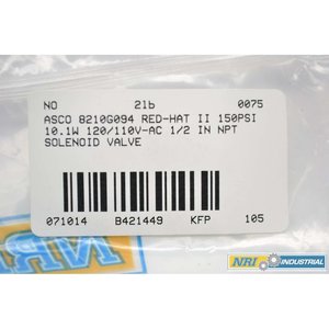 Vanne solénoïde ASCO Red-Hat II 1/2 po NPT 10,1 W 120/110 V-AC - Product Image 2