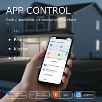 Stop Kontak Dinding Pintar WiFi 2.4GHz Kualitas Tinggi Desain Baru Kuningan Tuya Touch Outlet Daya Rumah Cerdas